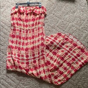 Trixxi strapless tie dye maxi dress